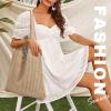 EIMMBD Crochet Bags for Women Beach Totes Bags Aesthetic Summer Tote Shoulder Hippie Bag Knit Bag(Khaki) view 4