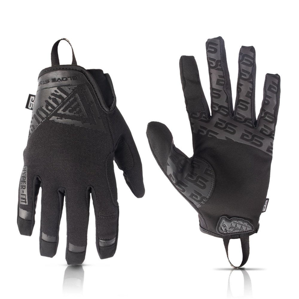 Glove Station The Impulse Tactical Gloves for Men with Touchscreen Compatibility Suede Leather & Spandex Shooting Gloves for Motorcycle, Airsoft, Paintball & Work Use 2XL, Black