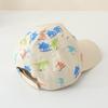 Kids Dinosaur Printed Baseball Cap, Adjustable Snapback Washed Distressed Vintage Retro Cotton Sun Hat for Boys Girls view 3