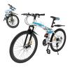 JAYGOVAN 26 Inch Folding Mountain Bike, 21 Speed Dual/Front Suspension Mens Mountain Bike with High Carbon Steel, Non-Slip Quick Release Tire Fork Folding Bicycle for Men Women view 1