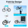 JAYGOVAN 26 Inch Folding Mountain Bike, 21 Speed Dual/Front Suspension Mens Mountain Bike with High Carbon Steel, Non-Slip Quick Release Tire Fork Folding Bicycle for Men Women view 4