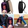 ZUXONGSY African Backpack and Lunch Bag Set for Girls 8-10/10-12 Afro Black Bookbag Lunch Bag Magic Kids School Bag Lunchbag Pencil Box view 3