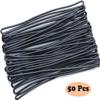 AKOAK 50 Pcs Plastic Travel Luggage Ring, Black Identification Tag Ring, PVC Name ID Clasp, Belt Name Clothing Price tag Ring, Duffel Bag ID Tag view 2