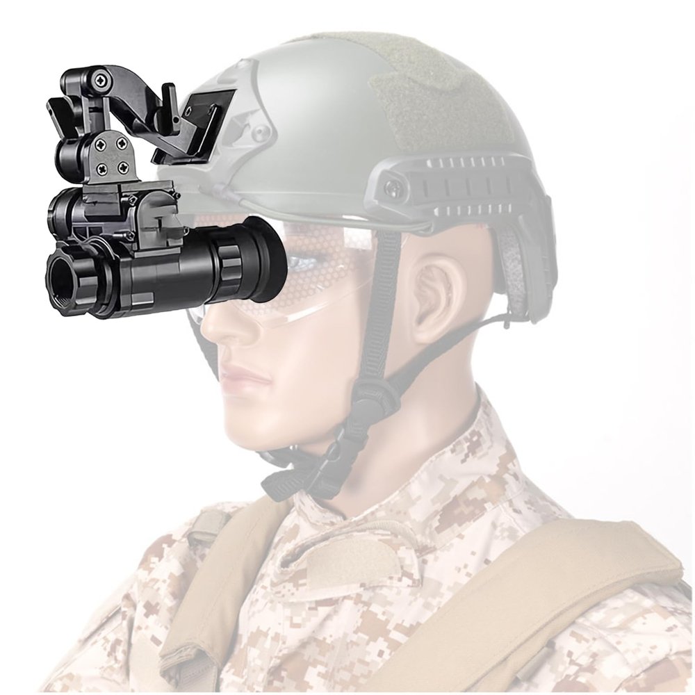 SUZLAZYR Night Vision Goggles Helmet Mounted, 1080P FHD Digital Infrared Night Vision Monocular for Adults, Photo and Video Shooting, WiFi/APP Connect, Black/White Green Image Color