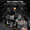 SUZLAZYR Night Vision Goggles Helmet Mounted, 1080P FHD Digital Infrared Night Vision Monocular for Adults, Photo and Video Shooting, WiFi/APP Connect, Black/White Green Image Color view 3