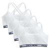Streamzio Training Bras for Girls 9-14 Years Old, 4 Pack Girls Sports Bra Cotton Spaghetti Strap Girls Bras with Pads (White) view 1