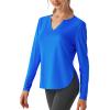 SG Edge Women's V-Neck UPF 50+ Long Sleeve Swim Rash Guard Shirt Quick Dry Lightweight Moisture Wicking view 1