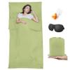 BREENHILL Sleeping Bag LinerCamping Sheets & Travel Sheet, Hostels & Traveling Adult Sleep Sack for Backpacking, Hotels Lightweight Single & Double Camping Sleeping Bag Liners Green