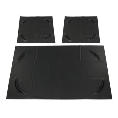PIT66 Front Seat Covers Compatible with Club Car DS 1982-2000 Golf Carts DS Leather 3 PCS Black