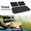 PIT66 Front Seat Covers Compatible with Club Car DS 1982-2000 Golf Carts DS Leather 3 PCS Black view 4