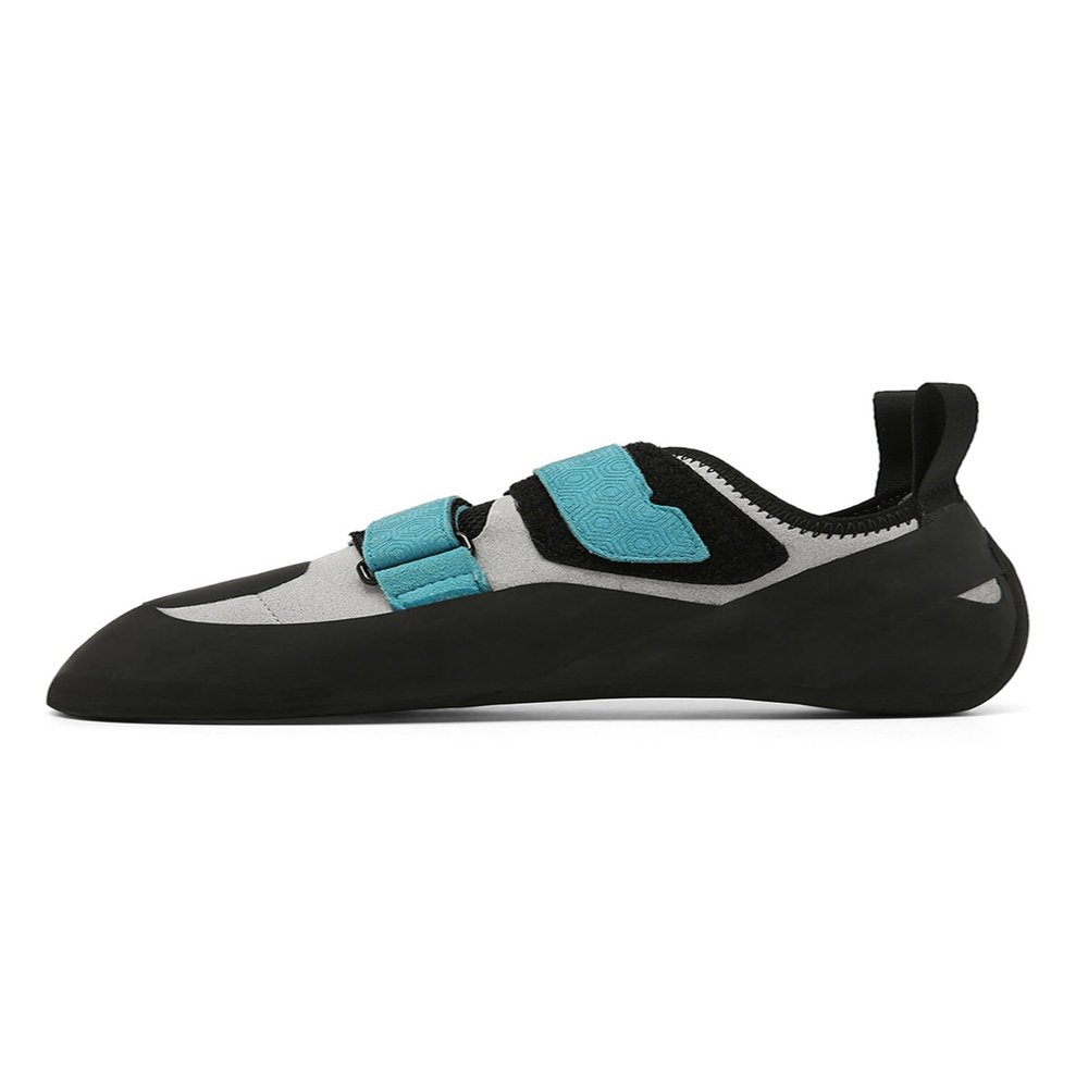 Teenage climbing shoes, indoor climbing shoes,climbing training shoes,non slip, lightweight and breathable climbing shoes-Gray and Blue-36
