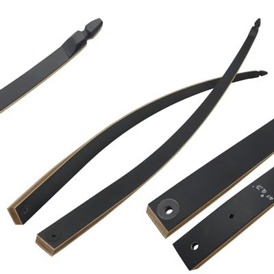 HANDBAIGE Replacement Longbow Limbs for 60'' Black Hunter Bow Riser 20-60lbs Archery Hunting Longbow Limb with Hard Maple (25LBS)