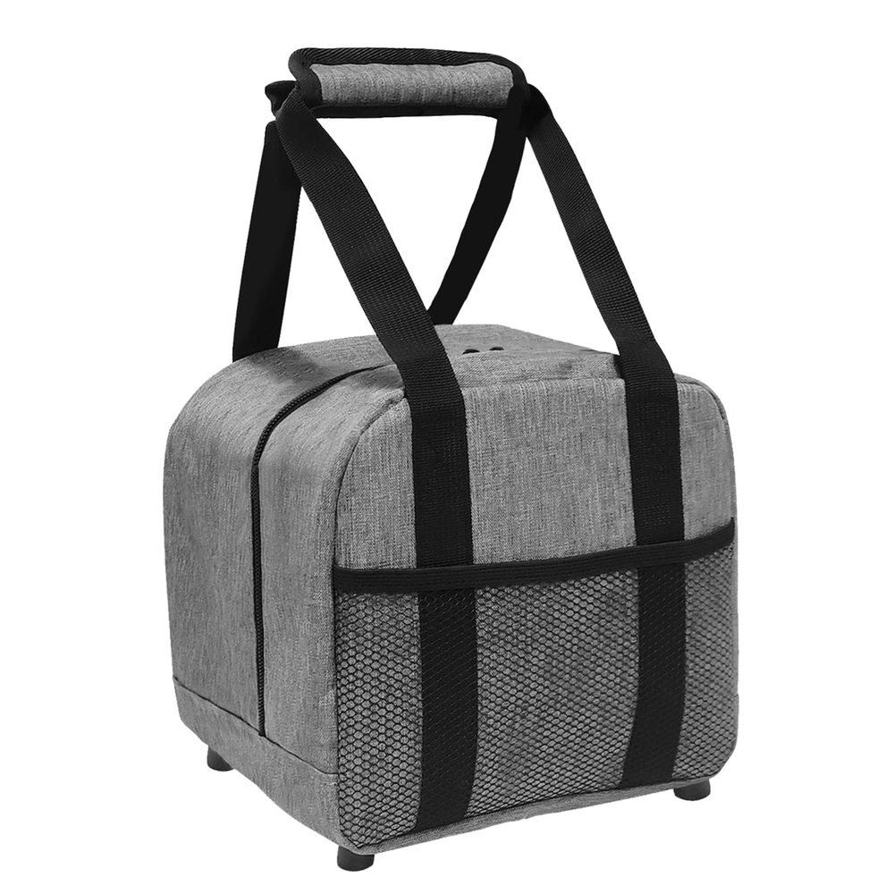 Erice Bowling Ball Bag, Single Bowling Ball Handbag With Padded Ball Holder, Bowling Ball Holder, Bowling Ball Accessories, Double Zipper Design, Portable Bowling Handbag, Gray