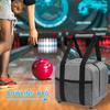 Erice Bowling Ball Bag, Single Bowling Ball Handbag With Padded Ball Holder, Bowling Ball Holder, Bowling Ball Accessories, Double Zipper Design, Portable Bowling Handbag, Gray view 4