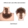 viviaBella Handmade Synthetic Mens Fake Chest Hair, Dark Brown view 3