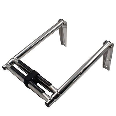 Dock Swim Step Ladder 2 Steps Drop Down Telescoping Boat Ladder, Stainless Steel Portable Swim Step Ladder, Fishing Boat/Dock/Pontoon Ladder, Over Platform Mounting