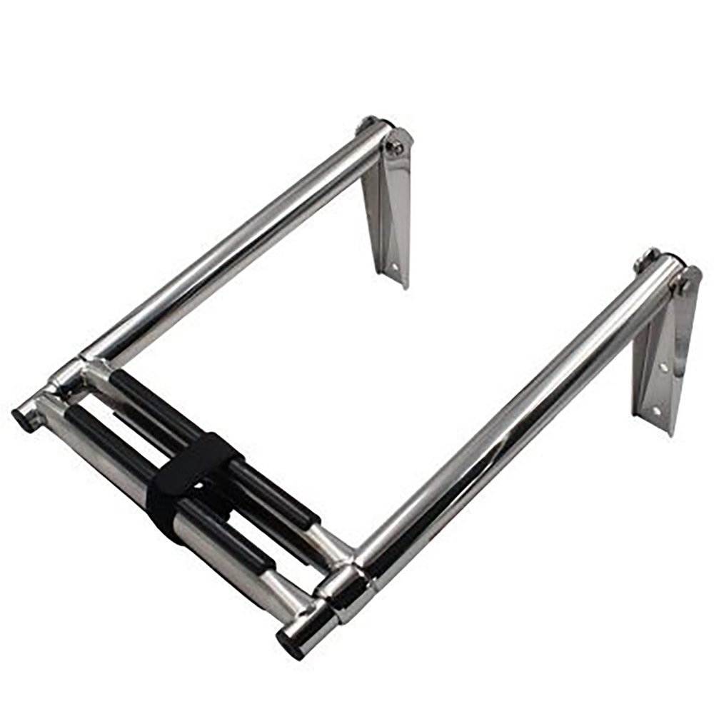 Dock Swim Step Ladder 2 Steps Drop Down Telescoping Boat Ladder, Stainless Steel Portable Swim Step Ladder, Fishing Boat/Dock/Pontoon Ladder, Over Platform Mounting