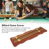 Leapiture 2 Track Billiard Game Scorer Score Recorder Fiberboard Billiard Score Board Pool Match Scoring Tool for Home Club Supplies Wavy Brown view 4