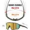 ER00 Youth Baseball Shield Polarized Glasses UV400 Teens Kids Boys Girls Women 1206 Cycling Softball Lightweight Sports Shades Padel Beach Tennis view 3