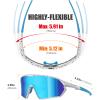 ER00 1206 Youth Baseball Shield Polarized Sunglasses Teens Kids Boys Girls Age 6-8 10-12 12-14 Cycling Softball Lightweight Sports Shades Padel Beach Tennis view 3