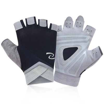 ANJMEICH Weight Lifting Gloves, Full Palm Protection, Gym Workout Gloves, Cycling Sports Breathable Ultra Lightweight for Men and Women (Black, Large)