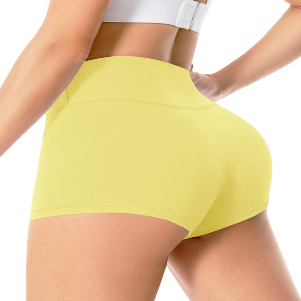 Hi Clasmix Women's 3"/5" High Waisted Biker Shorts - Spandex Yoga, Workout, Cycling, Volleyball, Dance | Athletic Booty Shorts