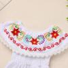 Baby Girls Mexican Dress Sleeveless Off Shoulder Flowers Embroidery Dresses Toddler Traditional Mexico Themed Birthday Party Clothe Cinco De Mayo Outfit Hawaii Holiday Casual Sundress White 3-4T view 2