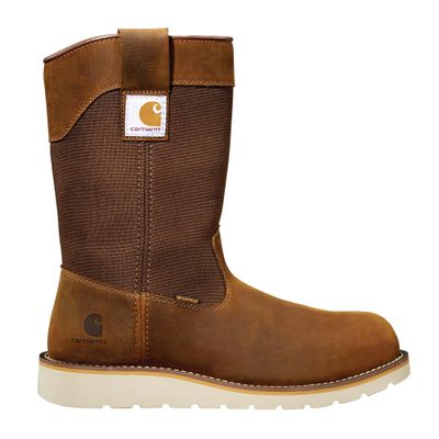 Carhartt Men's 10" Waterproof Steel Toe Wellington Wedge Boot, Brown - 10.5M