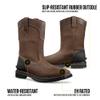 Carhartt Men's Montana Square Toe Wellington 11" Water Resistant Pull-on Industrial Boots, Brown/Brown - 7 W view 3