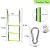 3-Step Boat Rope Ladder - Heavy Duty Assist Boarding Marine Rope Ladder - Portable Foldable Boat Ladders for Inflatable Boats, Kayaks, Motorboats, Canoes - Includes Storage Bag (Green) view 2