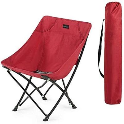 YHKJLYH Sun Lounger Reclining Chairs Folding Camping Chair, Portable Chairs with Heavy Carrying Bag for Backpacker, Hiking, Picnic Folding Fishing Chair for Barbecue Sun Lounger Chair (Color : Red)