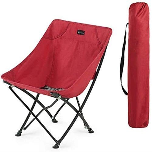 YHKJLYH Sun Lounger Reclining Chairs Folding Camping Chair, Portable Chairs with Heavy Carrying Bag for Backpacker, Hiking, Picnic Folding Fishing Chair for Barbecue Sun Lounger Chair (Color : Red)
