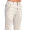 JEsilunmaMY Men's Flat-Front Comfort Casual Pants Relaxed Fit Straight Linen Pants Solid Color Work Pants Loose Trousers (Beige,3X-Large) view 2