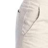 JEsilunmaMY Men's Flat-Front Comfort Casual Pants Relaxed Fit Straight Linen Pants Solid Color Work Pants Loose Trousers (Beige,3X-Large) view 3