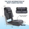 GAOMON 2 Pack Boat Seats Low Back,Boat Seats Stainless Steel Screws Included,Fold-Down Fishing Boat Chair with Thickened Sponge Padding and Hinge for Sightseeing Boat,Speedboat, Canoe(2 Seats) view 2