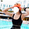 Dressnu Swimming Head Cover Waterproof Female Swimming Cap Snorkeling Diving Sunscreen Mask UV Protection Sky Blue one Size view 4