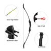 LWANO 42" Bow and Arrow Set for Kids, Archery Beginner Gift with 10 Arrows, 5 Target Face for Backyard Game (Black) view 4