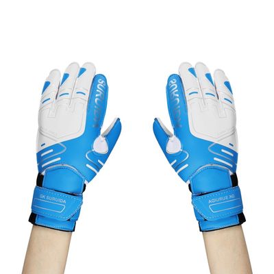 haozaikeji Children Soccer Gloves Boy Professional Football Training Gloves Kids Adjustable Player Hand Protector (Blue)