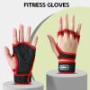 ANJMEICH Fitness Gloves Wrist Wraps Half Finger Men Women Sports Equipment Training Bench Shock Absorption Barbell Breathable Anti-Slip Anti Cocoon (Blue) view 2