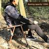 Comfortable Folding Garden Chair Folding Garden Camping Chair Portable Outdoor Chair Ultralight Outdoor Picnic Fishing Camping Folding Chairs for Camping Fishing Picnic Travel and Hiking Black view 3