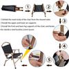 Comfortable Folding Garden Chair Folding Garden Camping Chair Portable Outdoor Chair Ultralight Outdoor Picnic Fishing Camping Folding Chairs for Camping Fishing Picnic Travel and Hiking Black view 4