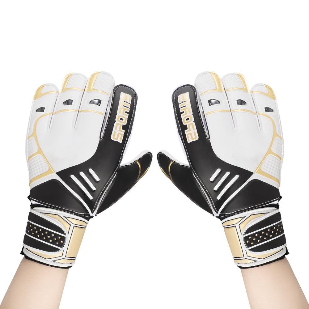haozaikeji Adult Soccer Gloves Men Football Player Boy Soccer Training Gloves Adjustable Sport Hand Protector (Black)