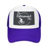 My Retirement Plan (Bicycle) Unisex Adjustable Outdoor Adult Mesh Baseball Hat Truck Hat Sandwich Hat Purple view 2