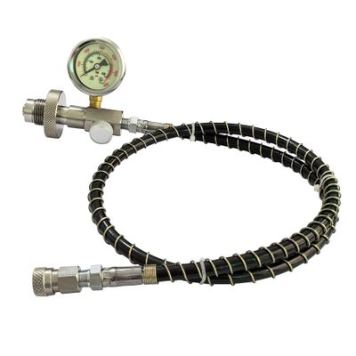 Aopkeo Paintball PCP Airsoft Tank G5/8(5/8BSPP) DIN Fill Station Filling Connector HPA Diving Scuba Refill Stations with 37Inches Hose