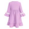 Abayas for Baby Girls Abaya Dubai Turkey Kaftan Prayer Maxi Dress and Full Cover Pom-Poms Hijab Toddler Muslim Long Sleeve Arabian Robe Ramadan Modest Islamic Clothes Clothing Lavender 18-24 Months view 4