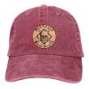 Oak Island Nova Scotia Arrows and Skull Baseball Cap Man Woman's Adjustable Trucker Cap Washable Sun Hat Red view 1