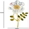 IBDRYKK Brooch Brooch Women Brooch Pin Ladies Fashion Accessories Flower Brooch Ladies Flower Party Brooch Cardigan Jacket Coat Brooch Rhinestone view 2