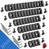 Bontok Single Picatinny Polymer Accessory Rail Set for 3 5 7 9 11 13 Slots with 13 T-Nuts & Screws, 6 Wrench- Rounded Corner-Polymer view 1