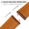 Gomvadr Quick Release Leather Watch Bands for Men 14mm 16mm 18mm 19mm 20mm XL 21mm 22mm XXL 24mm ,Vintage Oil Wax-tanned Pull-up Men's Watch Bands Replacement Leather Watch Straps for Men Women(Cognac with Matching Stitch,20mm-Regular) view 3