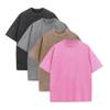 4 Pcs Men's Oversized Cotton Tshirts Vintage Baggy Tee Loose Fit Summer T-Shirts Casual Streetwear view 1
